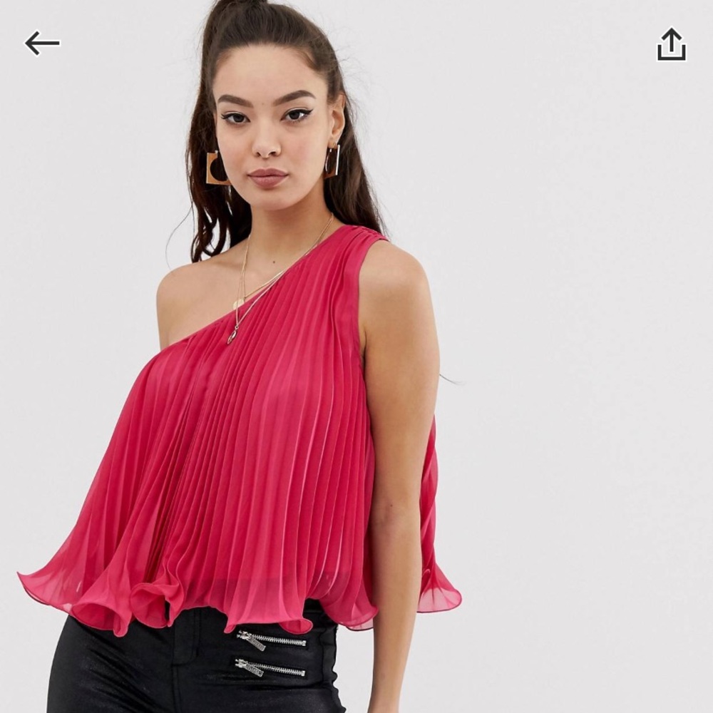 ASOS Asymmetrical Pleated Top (Never Worn)